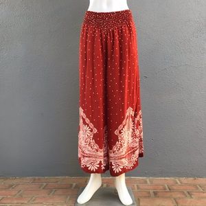 Free People Orange Flowy Pants